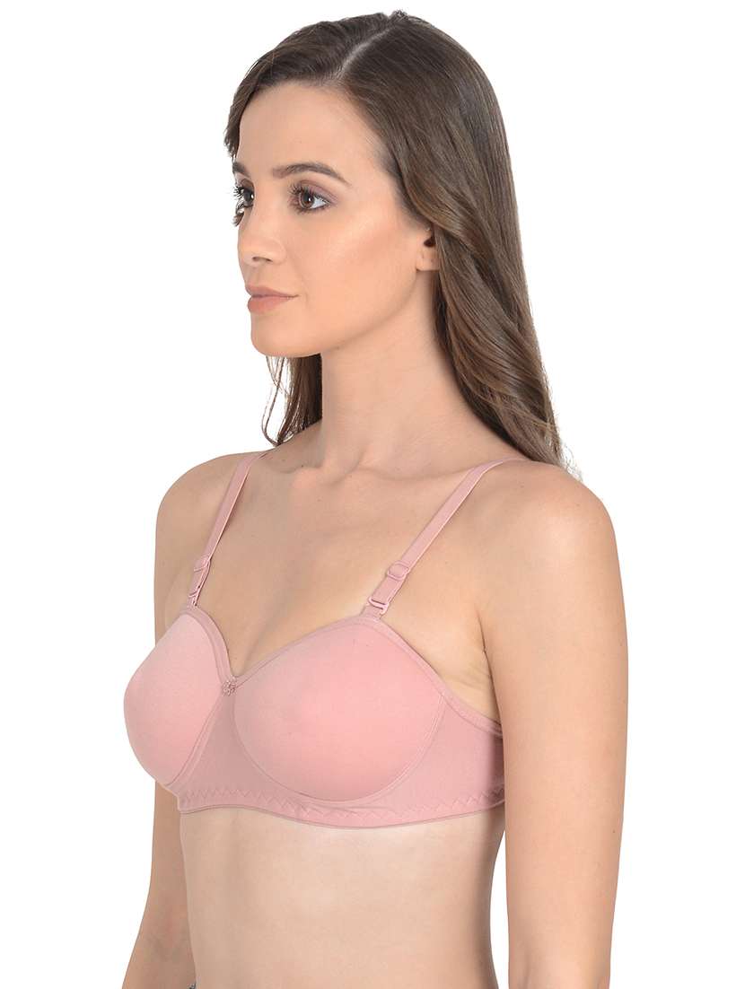 pink lightly padded regular bra - 18462598 -  Standard Image - 1