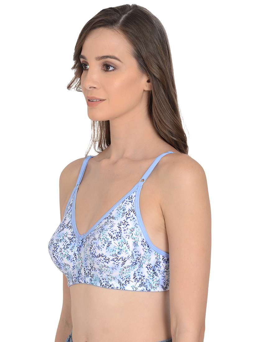 blue printed non padded bra - 18462604 -  Standard Image - 1