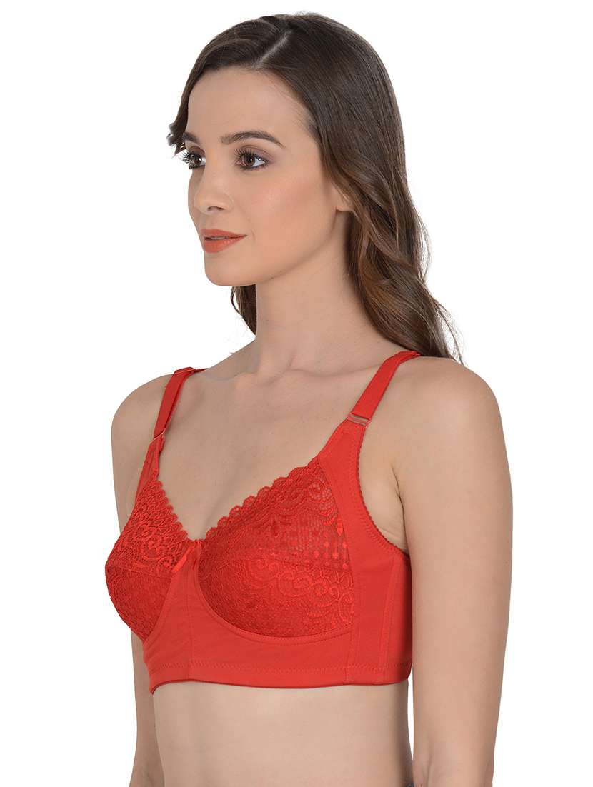 red non padded regular bra - 18462617 -  Standard Image - 1