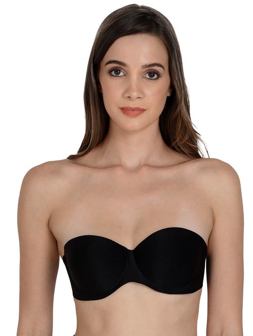 black lightly padded balconette bra - 18462620 -  Standard Image - 0
