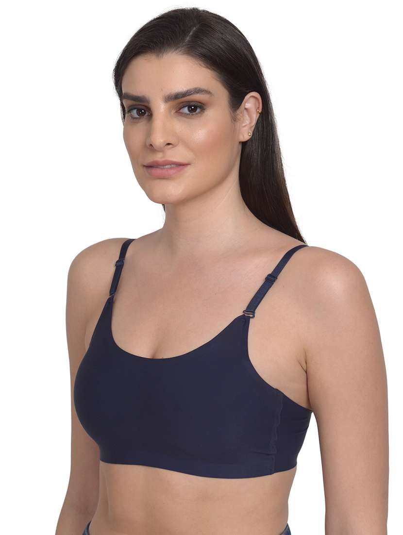 navy blue lightly padded bra - 18462627 - Standard Image - 1
