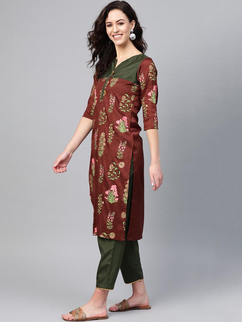 printed kurta pant set - 18463076 - Standard Image - 1