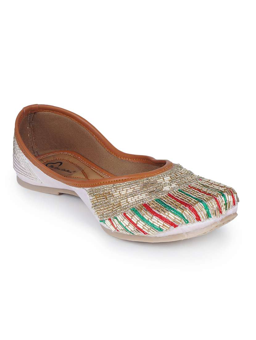 women pink slip on mojari - 18463203 -  Standard Image - 1