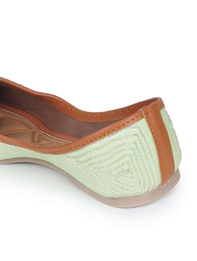 women green slip on mojari - 18463204 -  Standard Image - 4