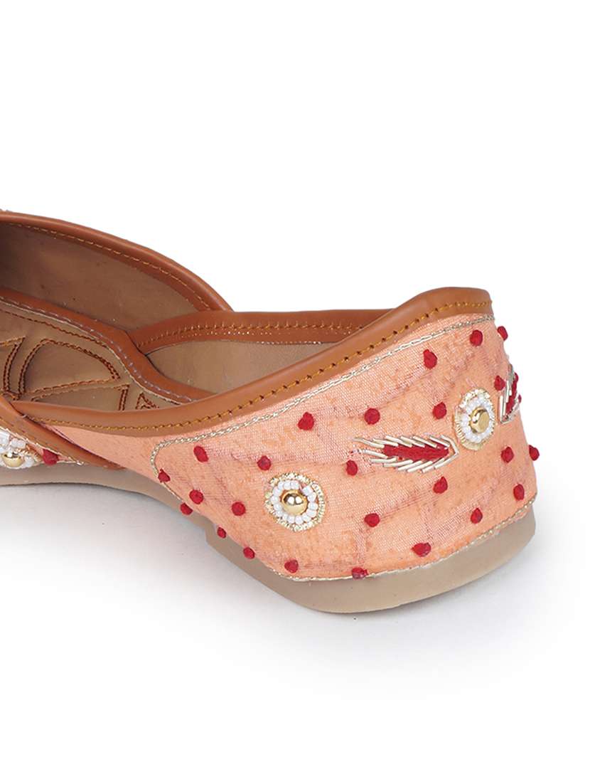 women orange slip on mojari - 18463207 -  Standard Image - 4