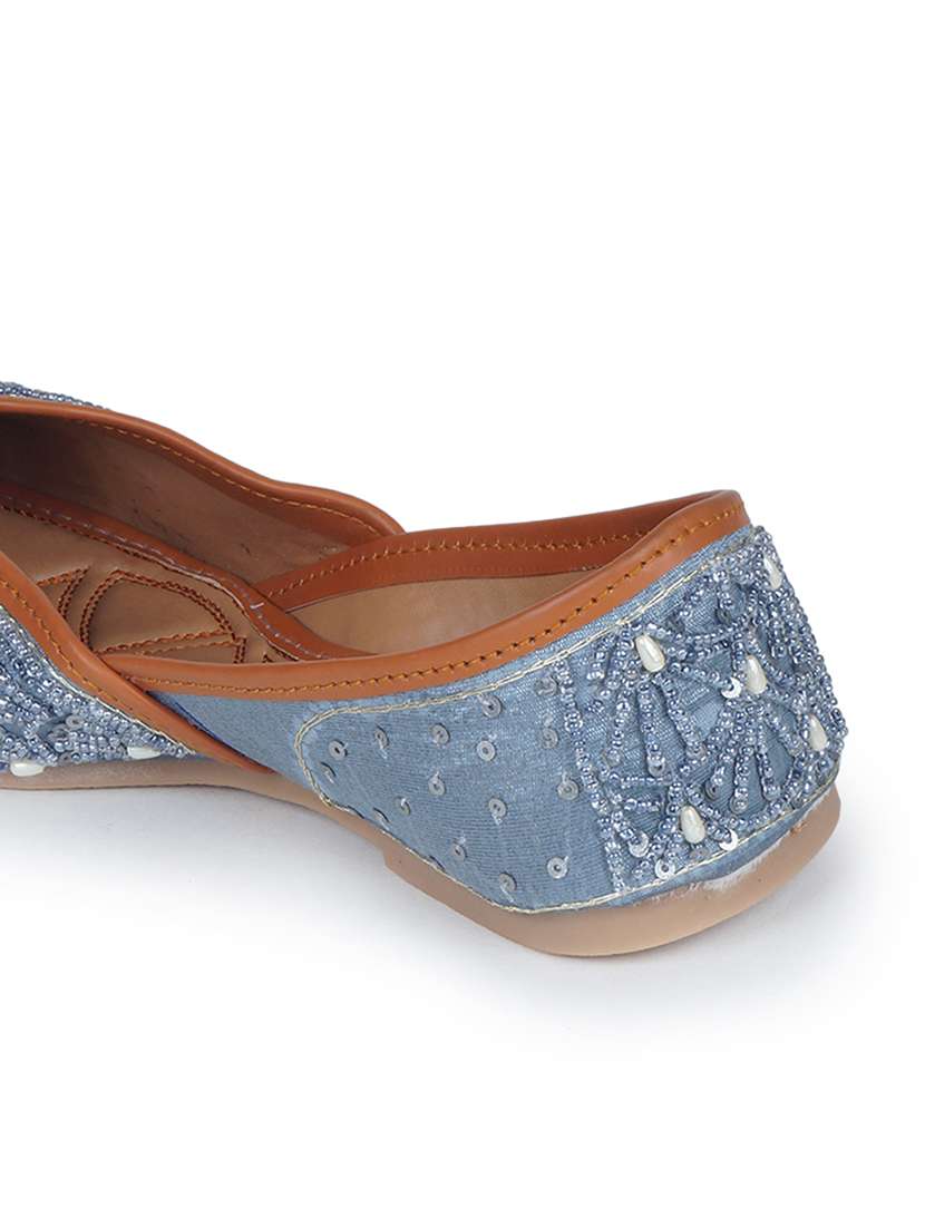 women grey slip on mojari - 18463210 -  Standard Image - 4