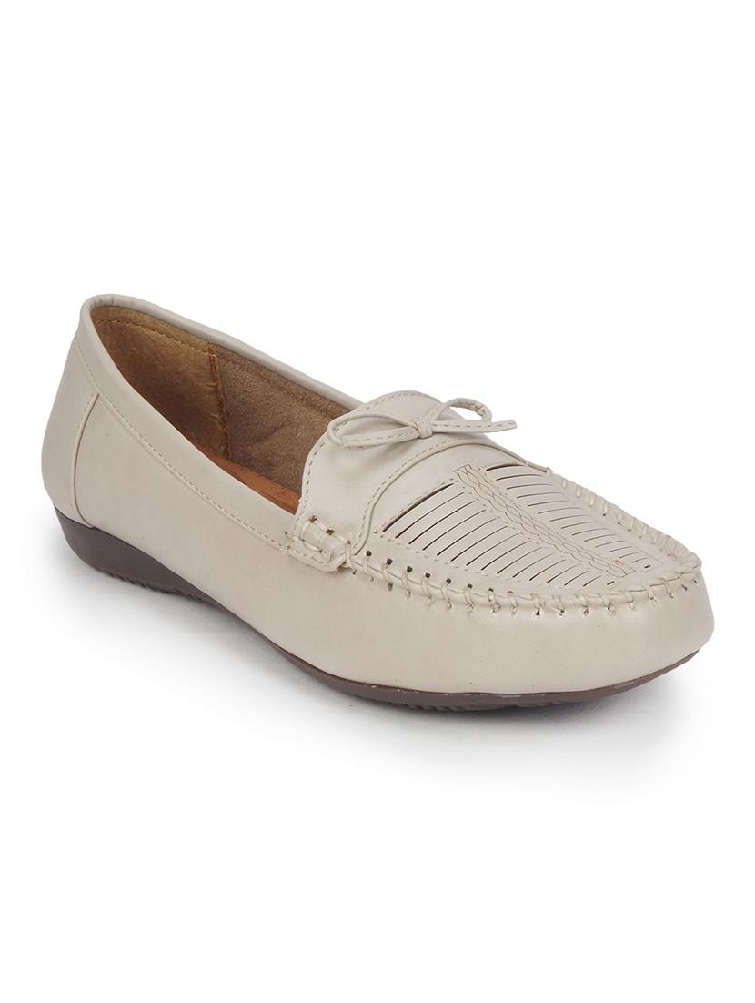 white slip on ballerina - 18463321 - Standard Image - 1