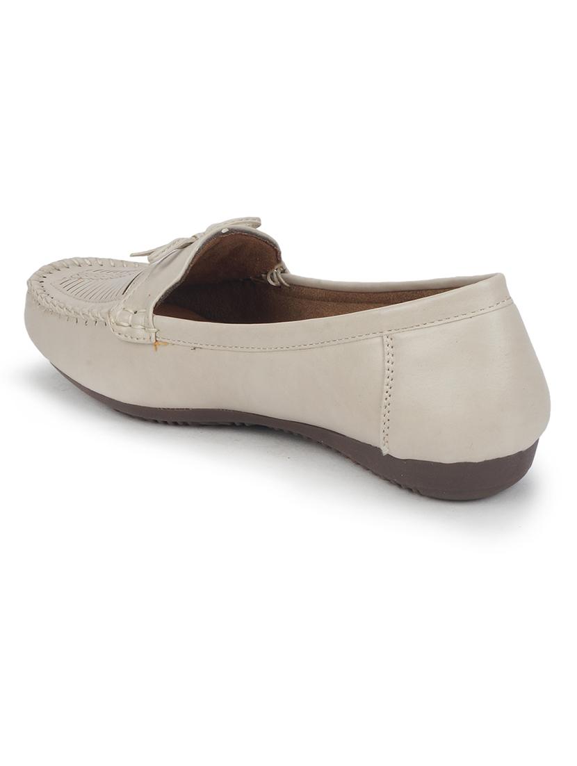 white slip on ballerina - 18463321 - Standard Image - 4