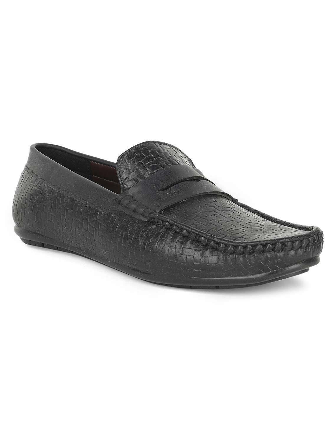 black slip on loafer