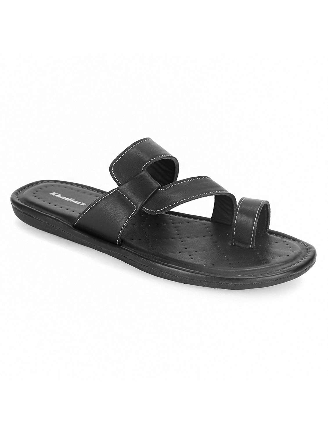 black slip on sandals