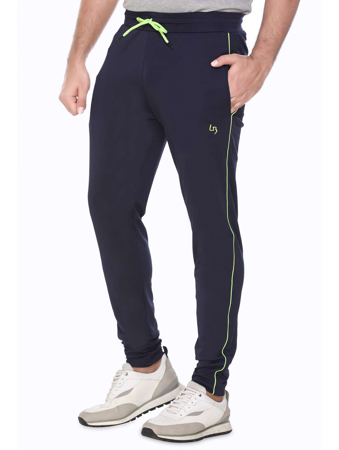 navy blue solid full length track pant - 18465735 -  Standard Image - 1