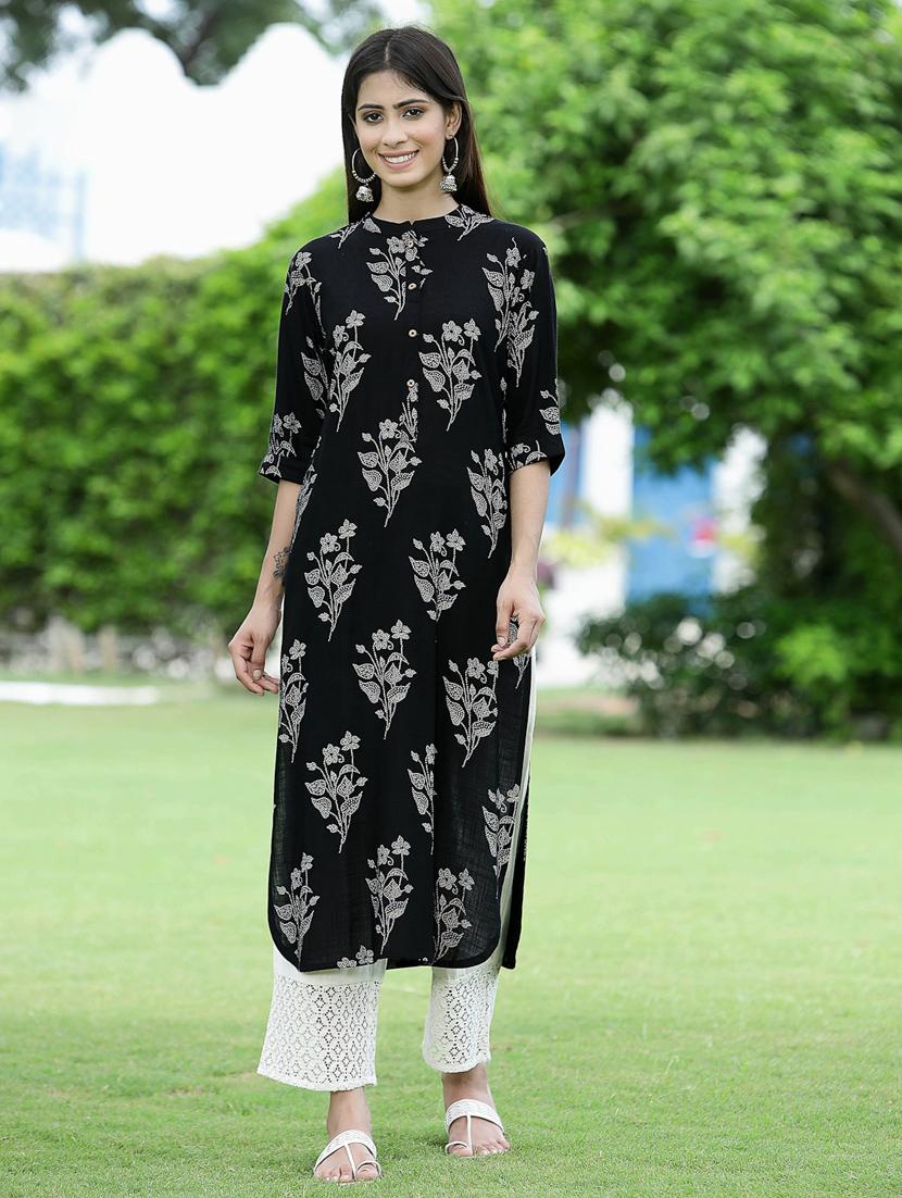 women's straight kurta - 18465762 - Standard Image - 1