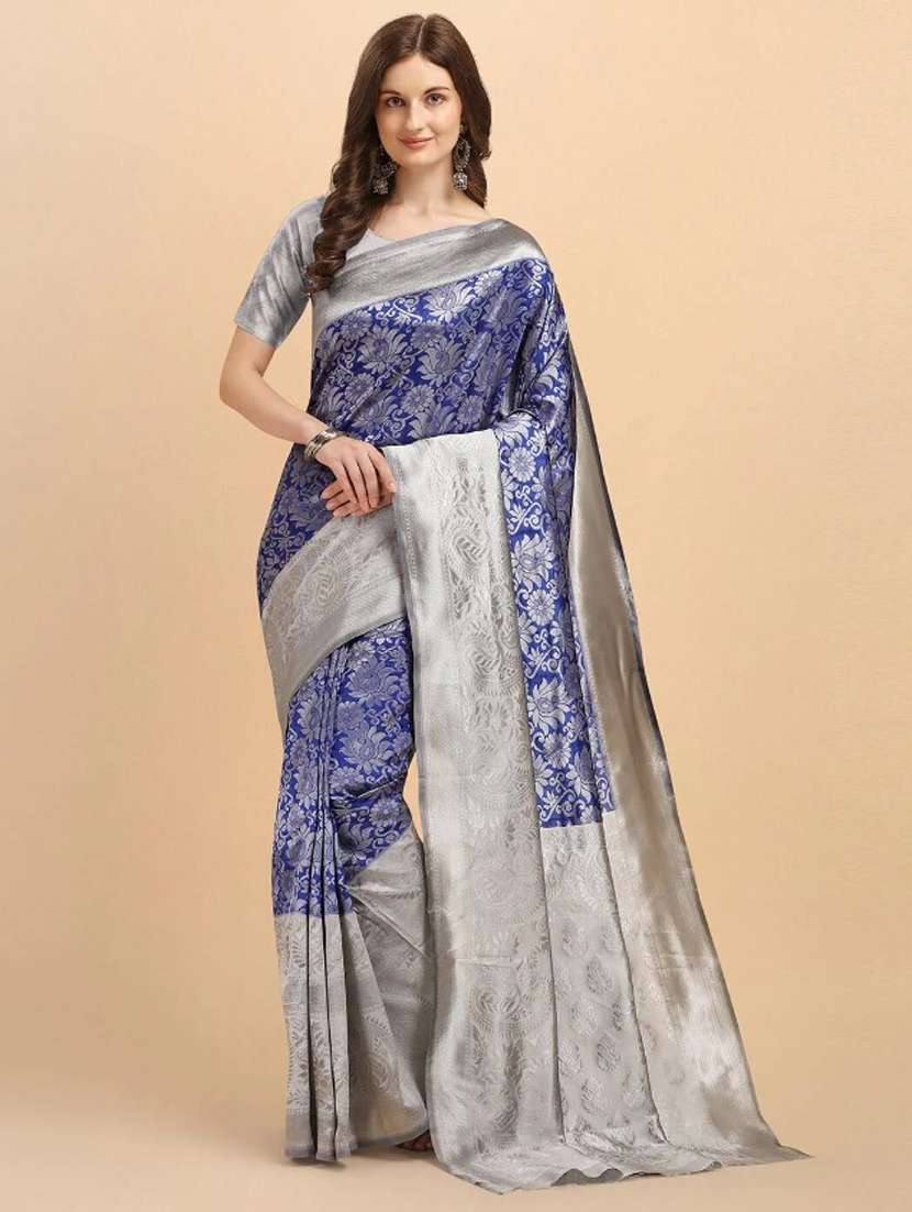 jacquard work chanderi saree with blouse