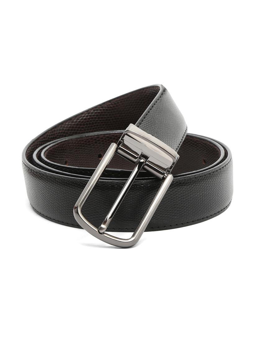 lizard gunmetal leather belt