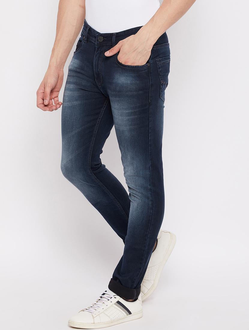 navy-blue light-washed denim jean - 18466047 -  Standard Image - 1