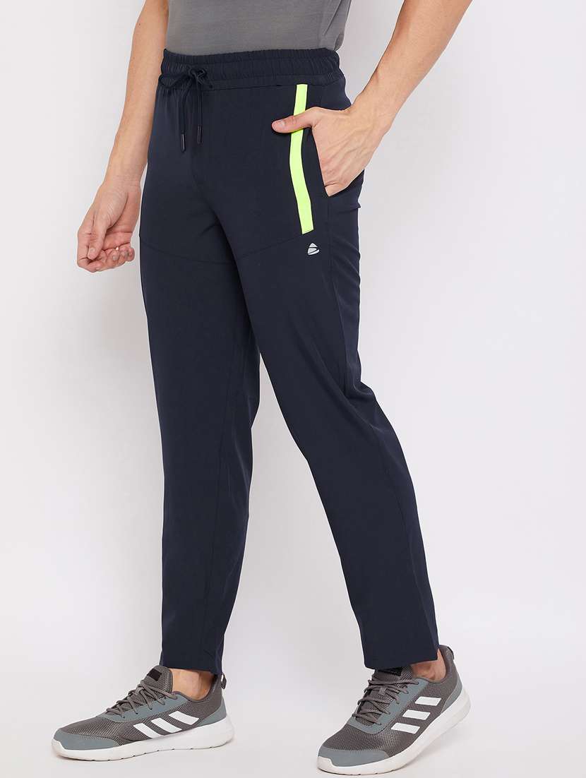 navy-blue printed full length track pant - 18466071 -  Standard Image - 1