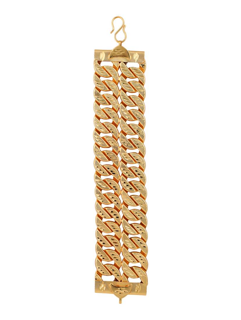 gold plated 2 line styles bracelet for men - 18467254 -  Standard Image - 1