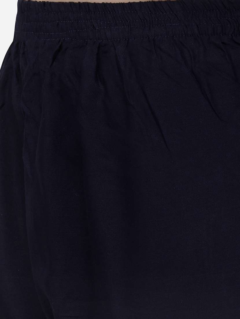 navy blue kurta palazzo set - 18467338 - Standard Image - 4