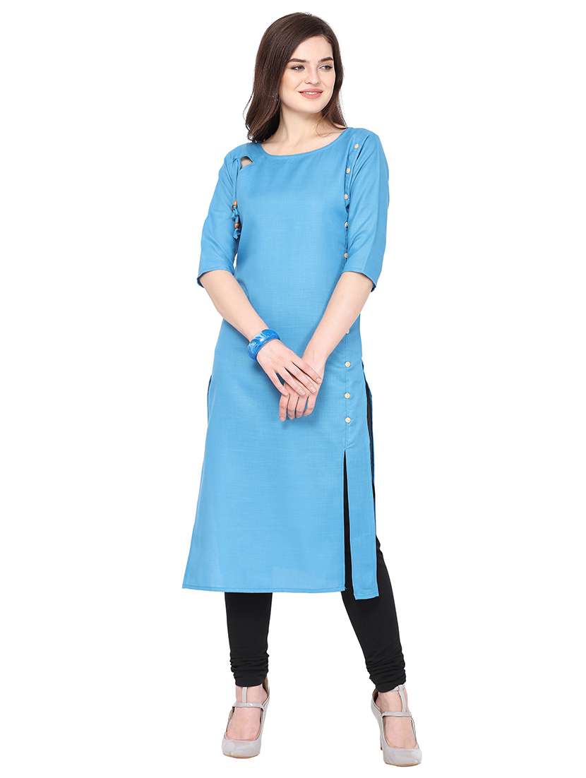 set of 2 pcs solid combo kurta - 18467546 -  Standard Image - 1