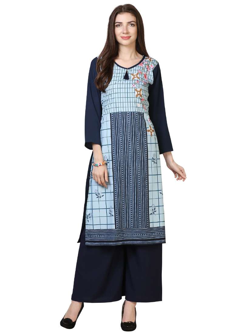 set of 3 pcs printed combo kurta - 18467566 -  Standard Image - 1