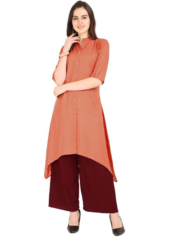 set of 2 pcs solid combo kurta - 18467636 - Standard Image - 1
