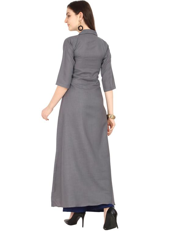 set of 2 pcs solid combo kurta - 18467645 - Standard Image - 4