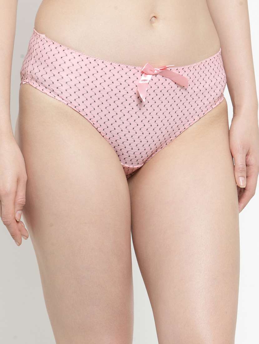 peach floral bikini panty