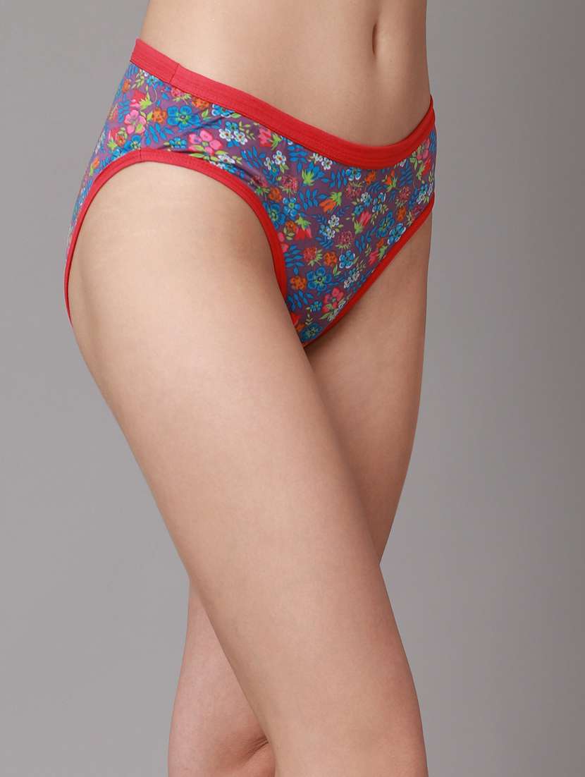 purple floral bikini panty - 18468082 -  Standard Image - 1