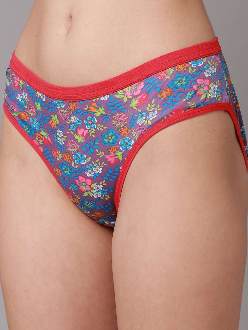 purple floral bikini panty - 18468082 -  Standard Image - 4