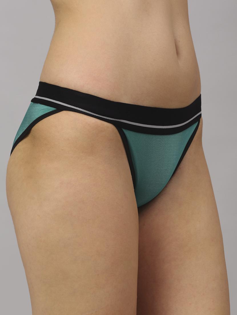 teal solid bikini panty - 18468112 - Standard Image - 1