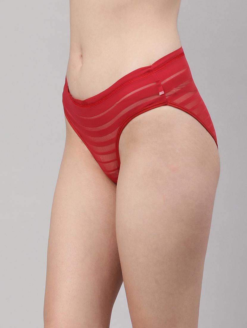 red sheer bikini panty - 18468139 - Standard Image - 1