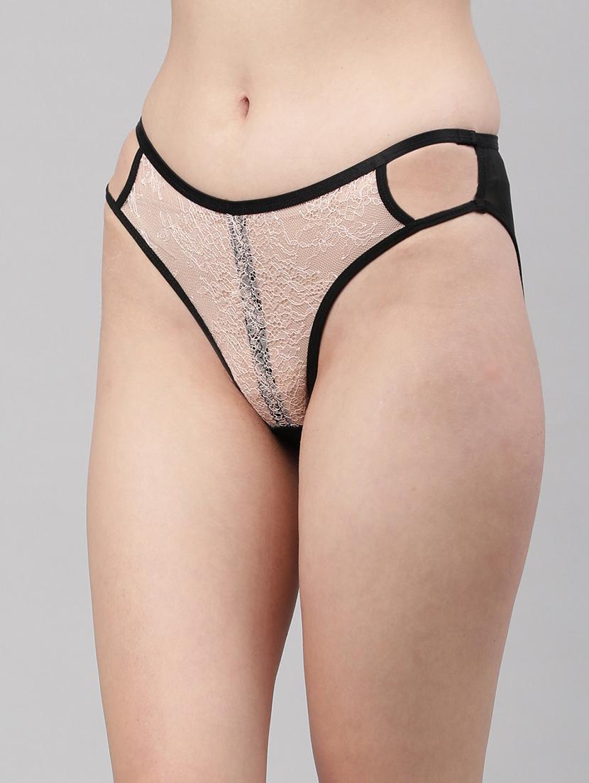 beige lace bikini panty - 18468140 - Standard Image - 1