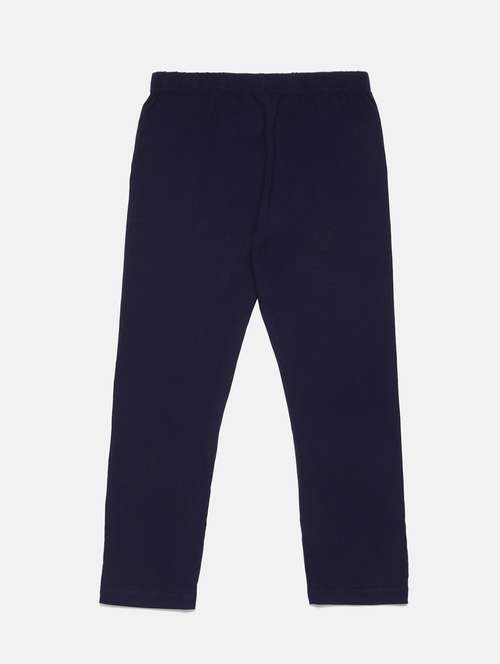 girls navy blue solid legging - 18468196 - Standard Image - 0