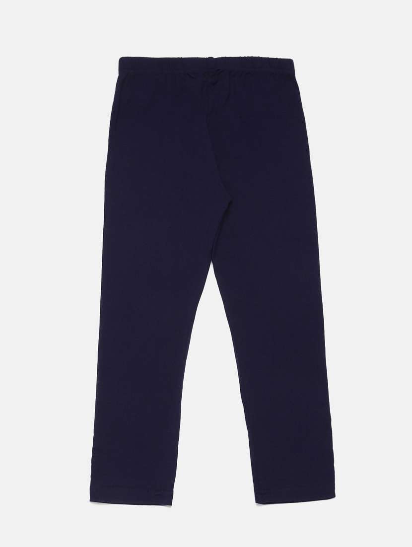 girls navy blue solid legging - 18468196 - Standard Image - 1