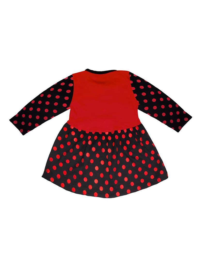 girls black printed frock - 18468299 - Standard Image - 1