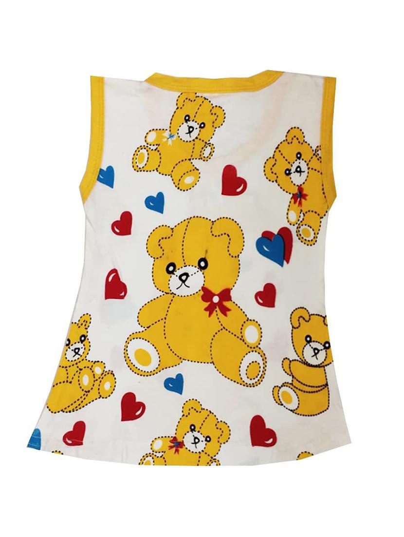 girls yellow printed frock - 18468318 - Standard Image - 1