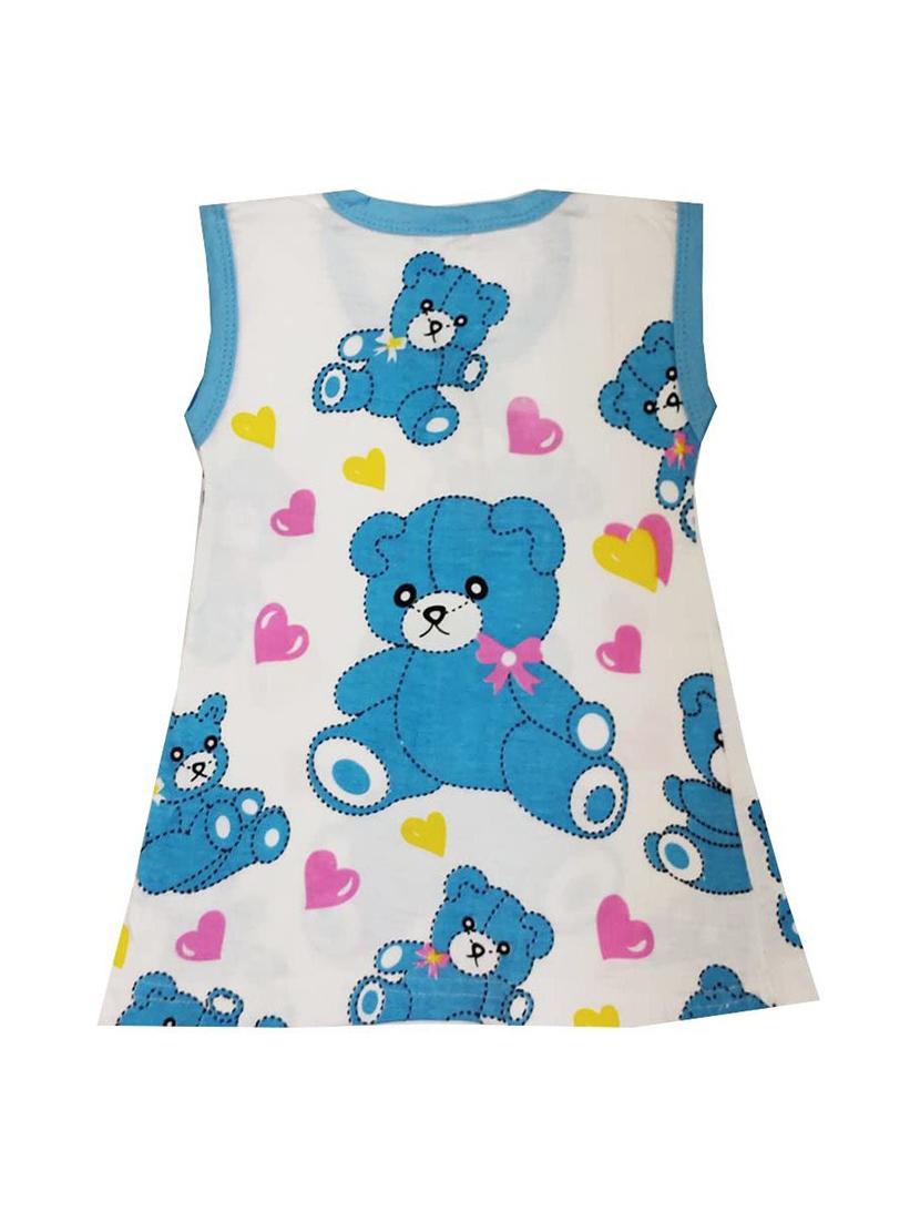 girls blue printed frock - 18468319 -  Standard Image - 1