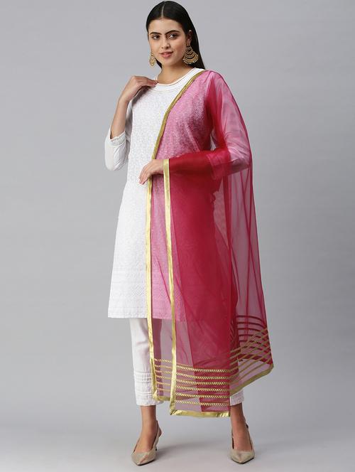  gotta patti net dupatta - 18468966 -  Standard Image - 0
