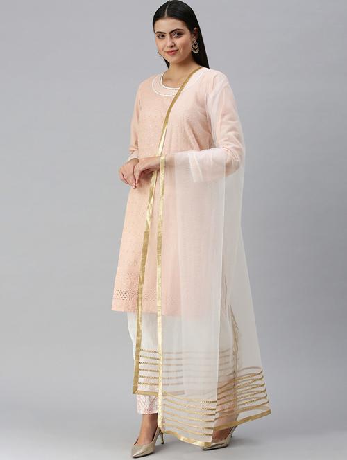 gotta patti net dupatta - 18468969 - Standard Image - 0