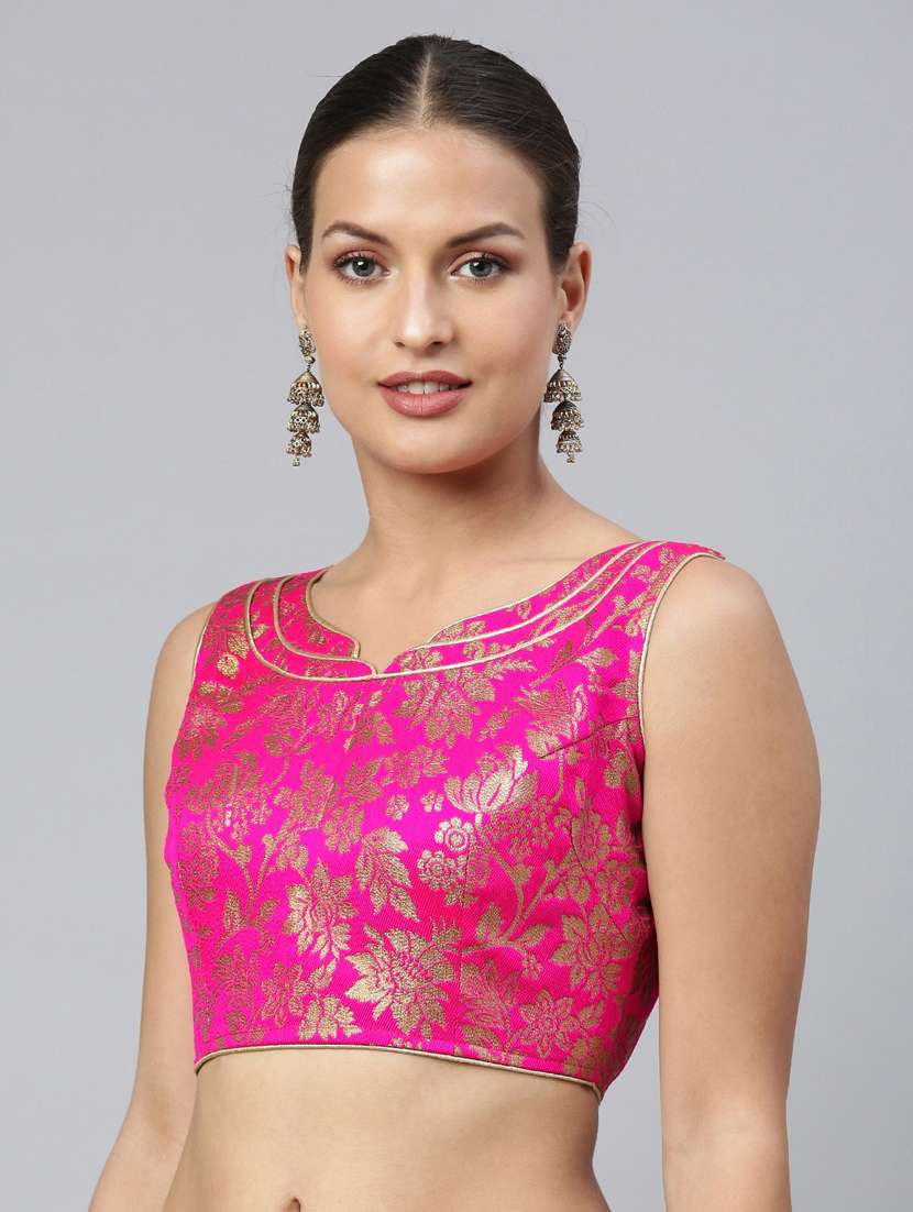 Jacquard Woven Design Saree Blouse - 18469157 -  Standard Image - 1