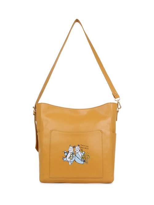 tan printed regular tote - 18469347 -  Standard Image - 0