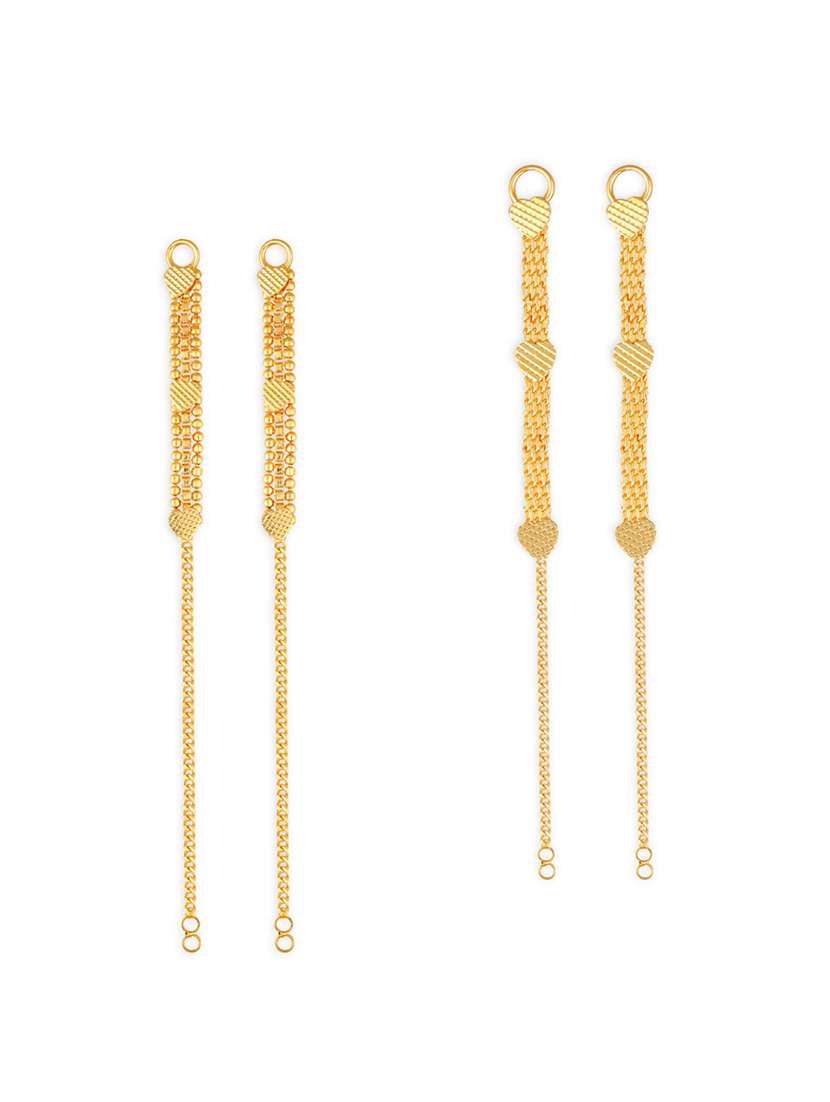 set of 2 gold plated single layer ear cuff earrings 