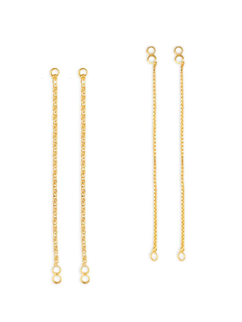 set of 2 gold plated single layer ear cuff earrings 