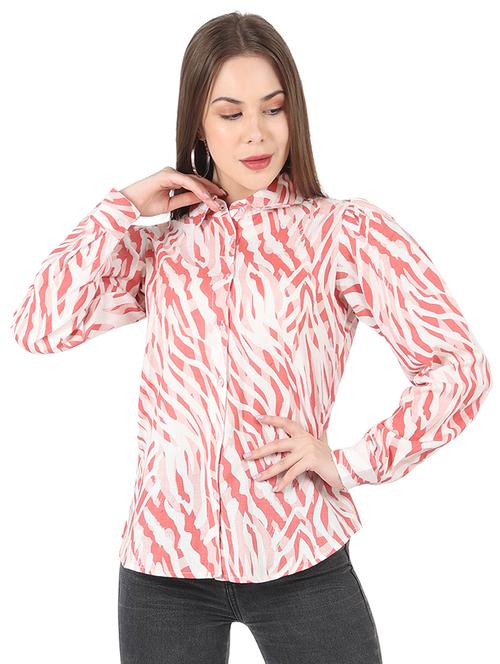 long sleeved zebra print shirt - 18469780 - Standard Image - 0