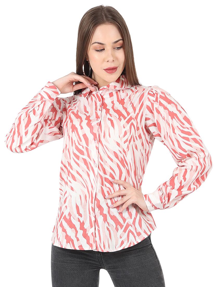 long sleeved zebra print shirt - 18469780 - Zoom Image - 0