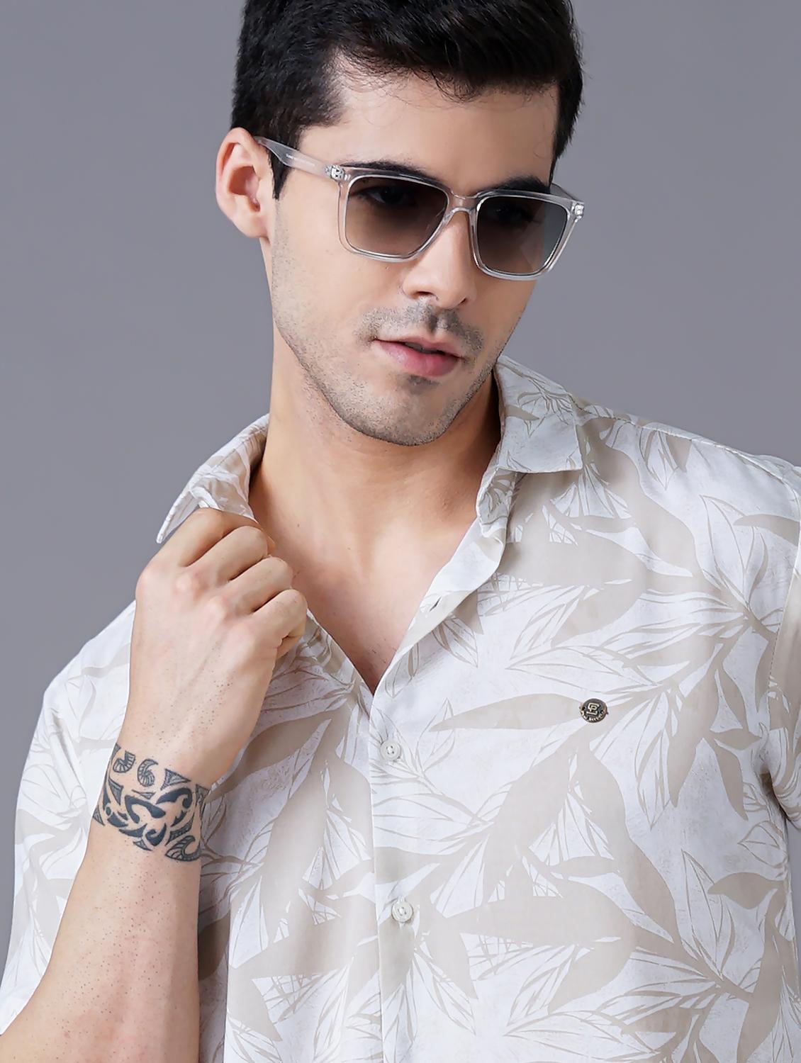 cream printed casual shirt - 18469818 - Standard Image - 4
