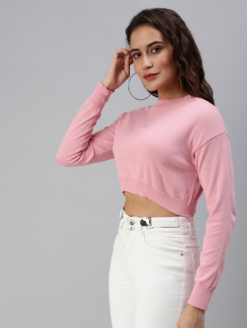 women's crop mock neck top - 18469849 -  Standard Image - 1