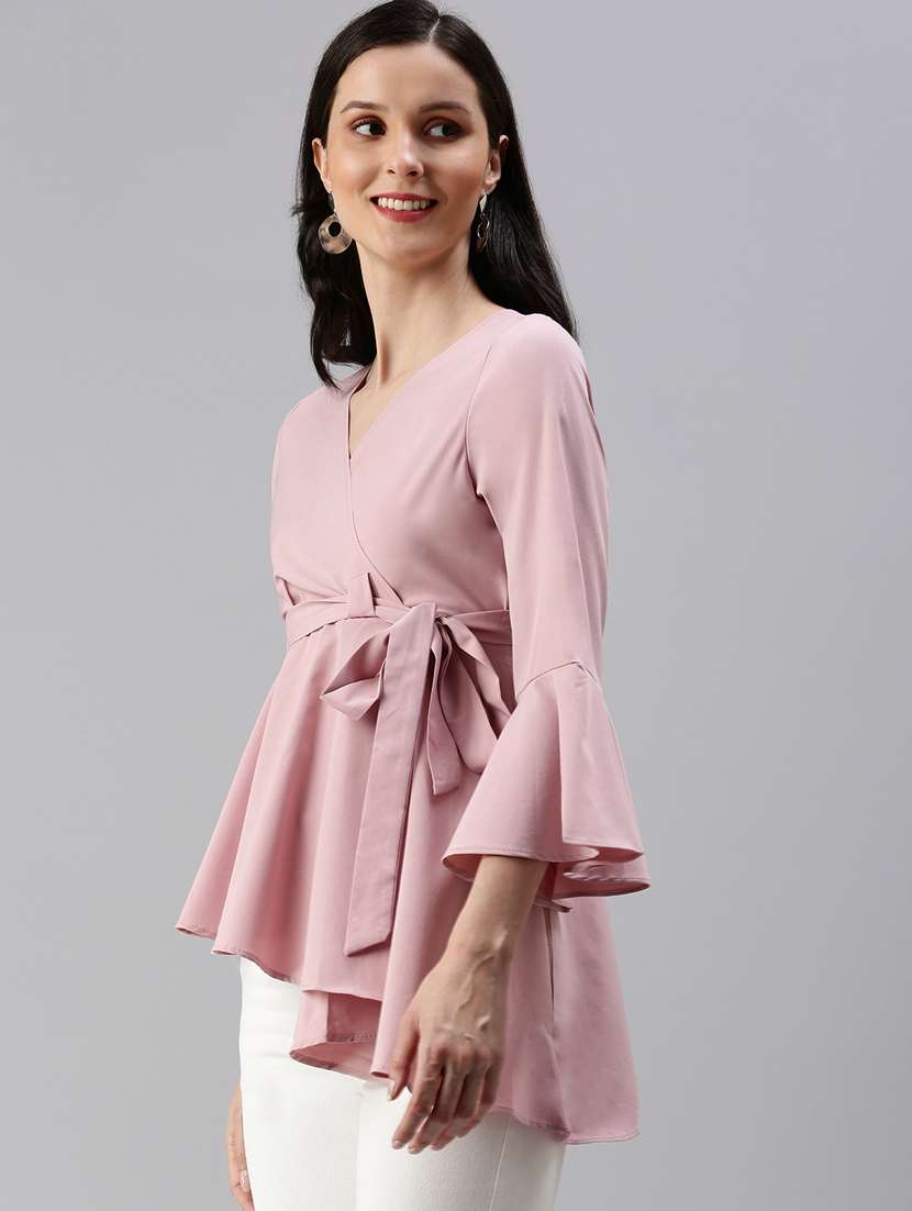 women's peplum v neck top - 18469942 -  Standard Image - 1