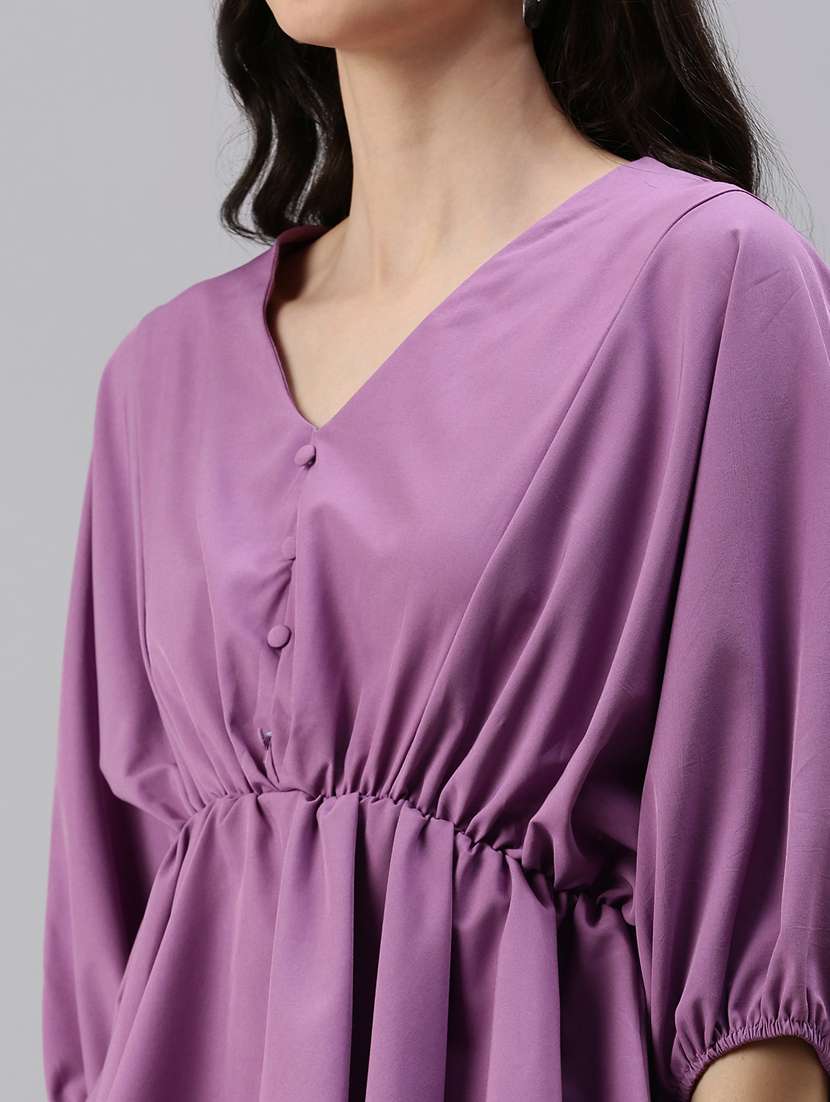 women's peplum v neck top - 18469944 -  Standard Image - 4