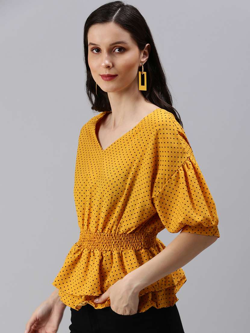 women's peplum v neck top - 18469947 -  Standard Image - 1